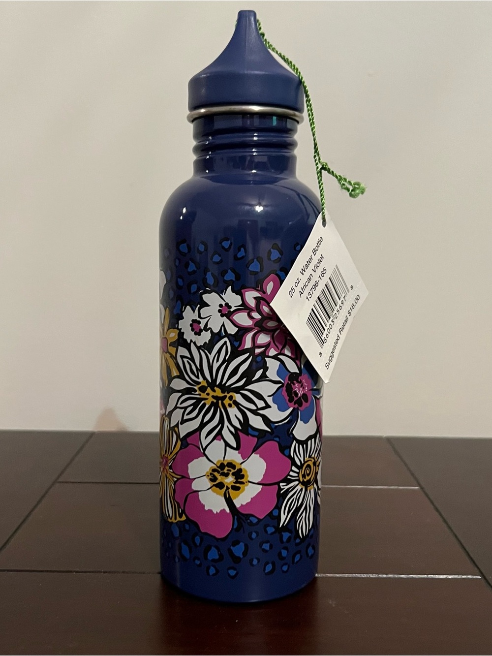 Vera Bradley African Violet water bottle - NWT